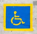 Handicapped symbol on parking space
