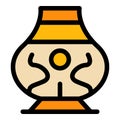 Handicraft amphora icon color outline vector