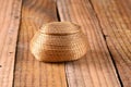 handicraft basket, golden grass, Brazilian handicraft Royalty Free Stock Photo