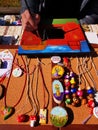 Trinkets handmade by craftsman multicolored