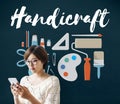 Handicraft Handmade Handiwork Art Design Ideas Concept Royalty Free Stock Photo