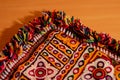 Handicraft items hd footage,embroidery work typical of the Ahir tribe in Gujarat,india,Rajeshthan India embroidery close up view,