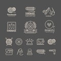 Handicraft logo set Royalty Free Stock Photo