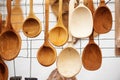 Handicraft mart Kaziukas in Vilnius, Lithuania: wooden homemade spoons