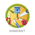 Handicraft school discipline tools and instruments for boys Royalty Free Stock Photo