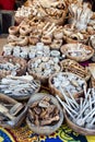 Handicraft stall at a street market