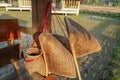 Handicraft wicker work for farmer at rice field