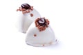 Handicrafted truffles isolated on white Royalty Free Stock Photo