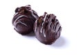 Handicrafted truffles isolated on white Royalty Free Stock Photo