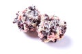 Handicrafted truffles isolated on white Royalty Free Stock Photo