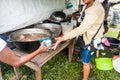 Traditional soup of the Miskito and Mayangna indigenous communities called lukluk from Nicaragua on the Caribbean coast Royalty Free Stock Photo