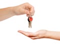 Handing over keys