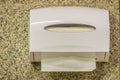 Handkerchief box of tissue paper towel dispenser on the wall in the bathroom Royalty Free Stock Photo