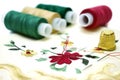 Handkerchief Sewing Royalty Free Stock Photo