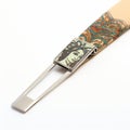 Psychedelic Art Nouveau Inspired Tie Clip With Raja Motifs