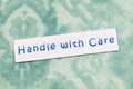 Handle care fragile box label package transport shipping delivery