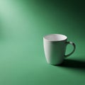Handle. It casts a soft shadow on the surface to the right. The green Royalty Free Stock Photo
