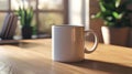 handle coffee mug on desk Royalty Free Stock Photo