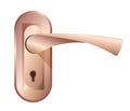 Handle for door with keyhole, accessories interior