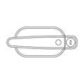 Handle door  outline icon. Vector illustration handle door car on white background. Isolated outline illustration Royalty Free Stock Photo