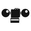 Handle dumbbell icon, simple style