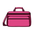 handle laptop bag cartoon vector illustration Royalty Free Stock Photo