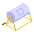 Handle lucky draw icon isometric vector. Money wheel Royalty Free Stock Photo