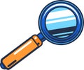 Handle Magnifier Outline Stroke Icon Royalty Free Stock Photo