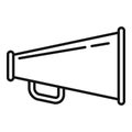 Handle metal megaphone icon, outline style