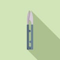 Handle metal scissors icon flat vector. Tape design