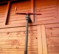 Handle of an old railway car brake Royalty Free Stock Photo