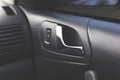 Handle opening the car door. Car interior Royalty Free Stock Photo