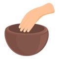 Handle pottery icon cartoon vector. Art workshop