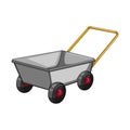 handle wheelbarrow cartoon vector illustration