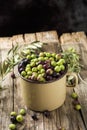 Arbequina olives from Spain Royalty Free Stock Photo