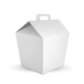 Handled Food Box For Transportation Lunch Vector