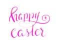 Handlettered text happy easter for easter cards