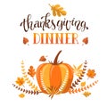 Handlettering thanksgiving dinner invitation design