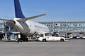 handling of an aircraft at the terminal of an airport before take-off