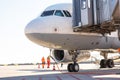 handling of an aircraft at the terminal of an airport before take-off