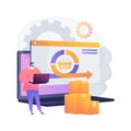 Handling and order processing abstract concept vector illustration.
