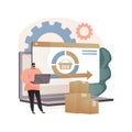 Handling and order processing abstract concept vector illustration.