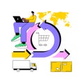 Handling and order processing abstract concept vector illustration. Royalty Free Stock Photo