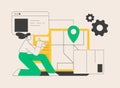 Handling and order processing abstract concept vector illustration. Royalty Free Stock Photo
