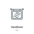 Handloom outline vector icon. Thin line black handloom icon, flat vector simple element illustration from editable sew concept Royalty Free Stock Photo