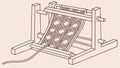 Handloom Weaving Machine Vector, Heritage Craft, Artistic Textile, vector design Generative AI Royalty Free Stock Photo