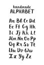 Handmade ABC font typography