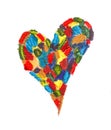 Handmade acrylic heart shape pattern Royalty Free Stock Photo