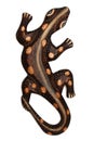 Handmade antique african wooden lizard