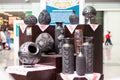 Handmade articles of black clay